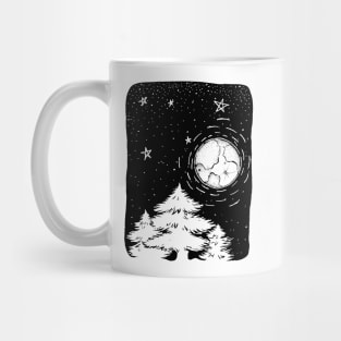 Snow Moon night Mug